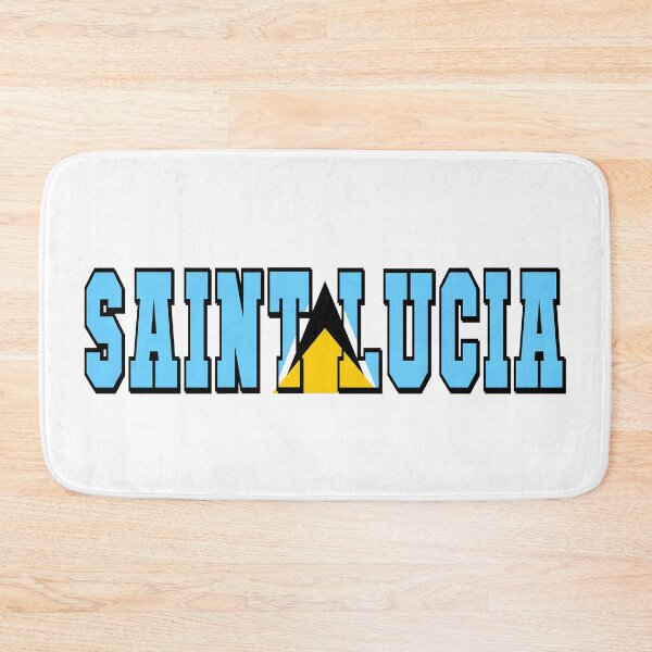 Item preview, Saint Lucia Country Flag Typography designed and sold by TravelWish.