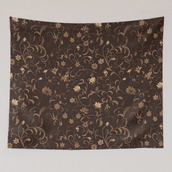 Item preview, Elegant Brown Vintage Floral Seamless Pattern designed and sold by Windy-market.