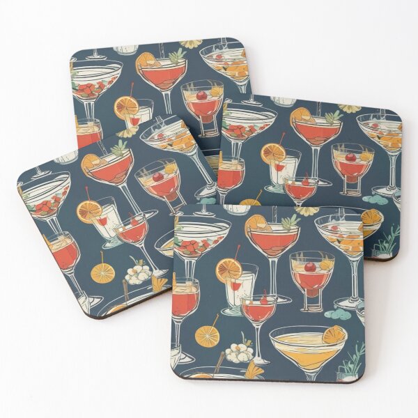 Aperçu de l'œuvre Cocktails rétro créée et vendue par GasconyPassion.