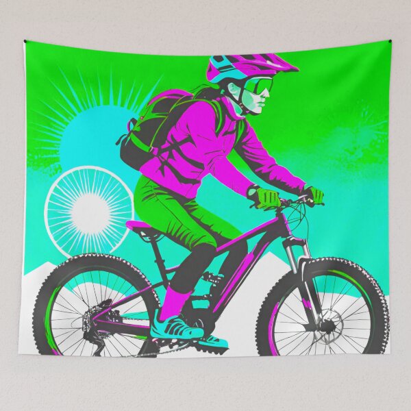 Item preview, Speed and Precision: Female MTB Racer designed and sold by GrizzlyCollective.