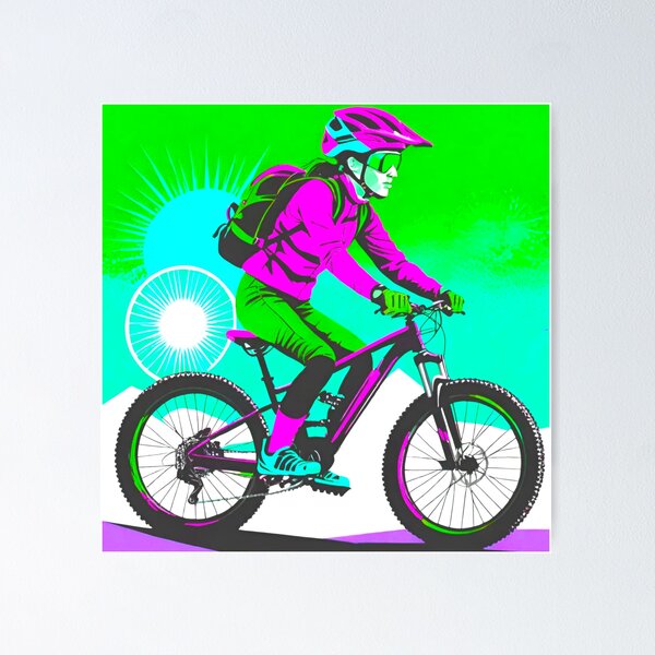 Item preview, Speed and Precision: Female MTB Racer designed and sold by GrizzlyCollective.