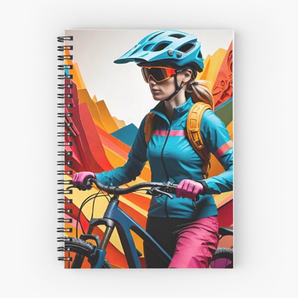 Item preview, Dominating Trails: Female MTB Racer designed and sold by GrizzlyCollective.