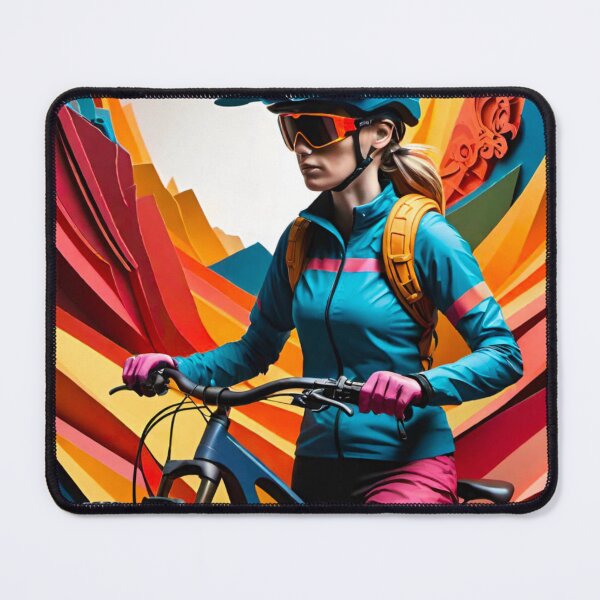 Item preview, Dominating Trails: Female MTB Racer designed and sold by GrizzlyCollective.