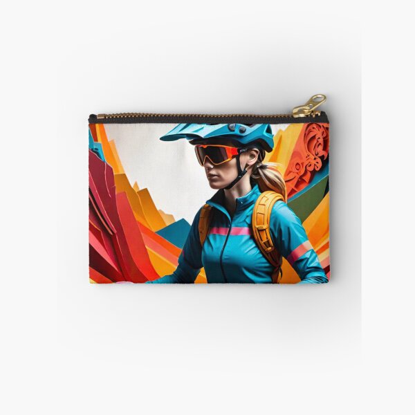 Item preview, Dominating Trails: Female MTB Racer designed and sold by GrizzlyCollective.