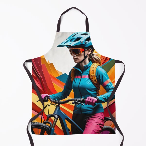 Item preview, Dominating Trails: Female MTB Racer designed and sold by GrizzlyCollective.