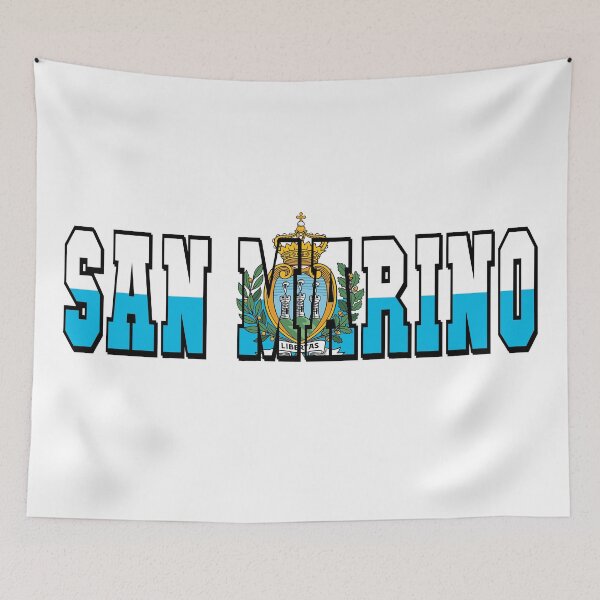 Item preview, San Marino Country Flag Typography designed and sold by TravelWish.