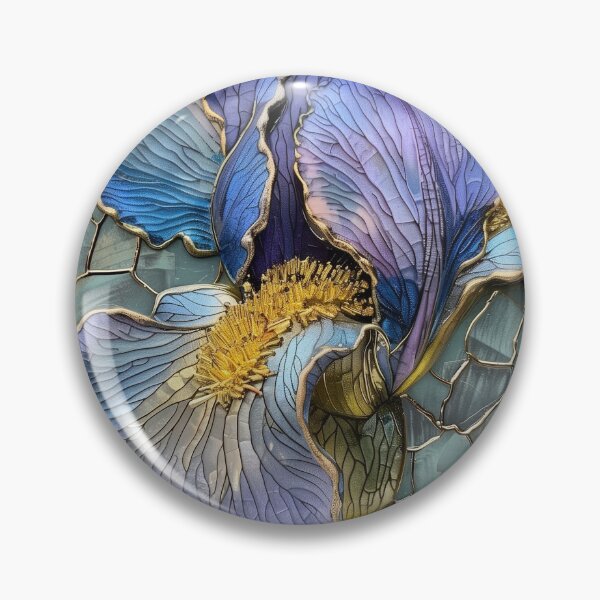 Aperçu de l'œuvre Iris Stained Glass Maximalist  créée et vendue par gothart.
