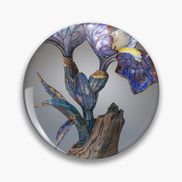 Artikelvorschau,  Stained Glass Iris Sculpture Purple entworfen und verkauft von gothart.
