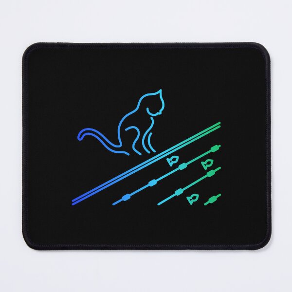 Item preview, Cat by swimming pool - Blue/Green designed and sold by SquareKeyStudio.
