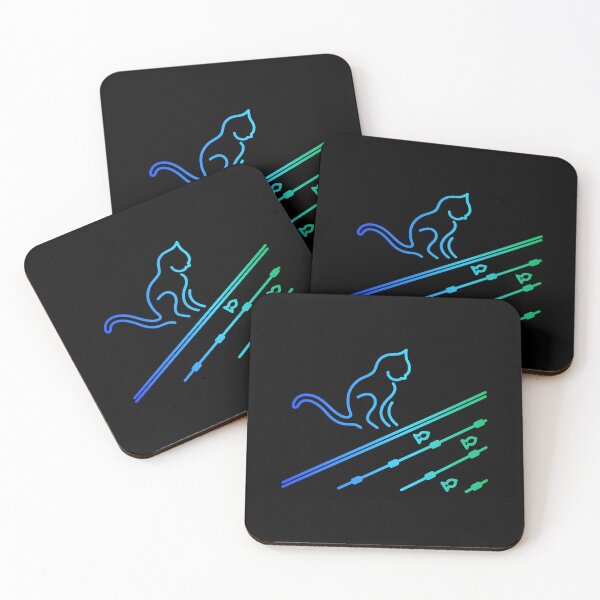 Item preview, Cat by swimming pool - Blue/Green designed and sold by SquareKeyStudio.