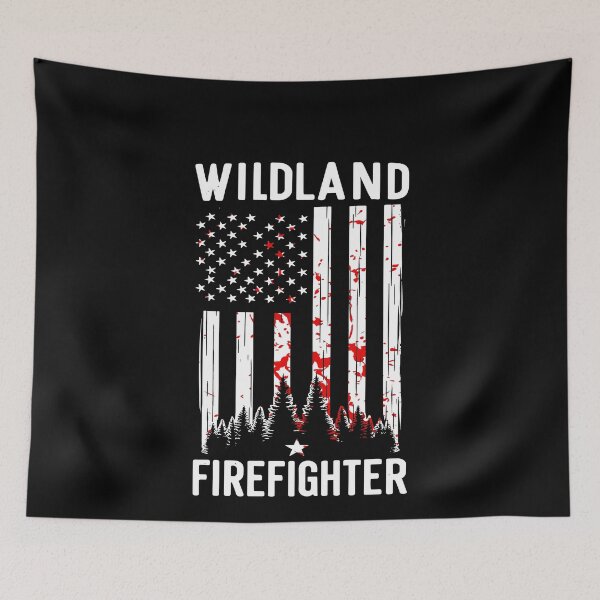 Item preview, Wildland Firefighter Us Flag Firemen Fireman designed and sold by Dressed For  Duty.