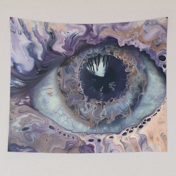 Item preview, Fluid Pour in Purples and Peaches Creepy Eye designed and sold by gothart.