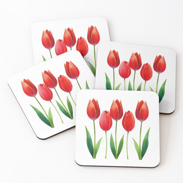 Item preview, "Graceful Red Tulips: A Study in Standing Elegance" designed and sold by JAMESAMORN.