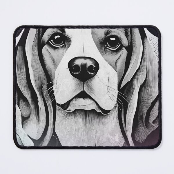 Item preview, Beagle black and white retro designed and sold by Abelievingheart.