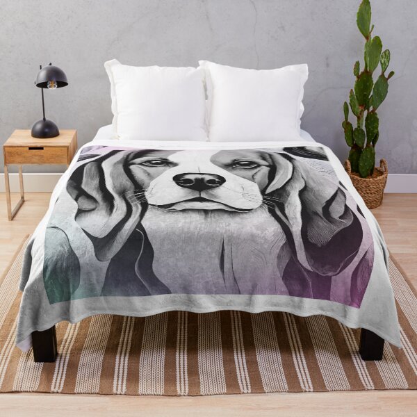Item preview, Beagle black and white retro designed and sold by Abelievingheart.