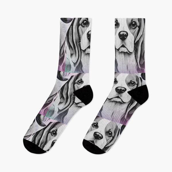 Item preview, Beagle black and white retro designed and sold by Abelievingheart.