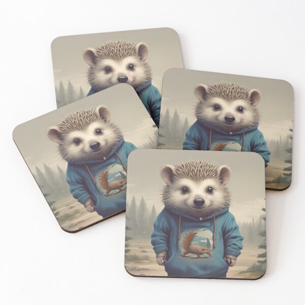 Item preview, Hedgehog in hoodie designed and sold by GasconyPassion.