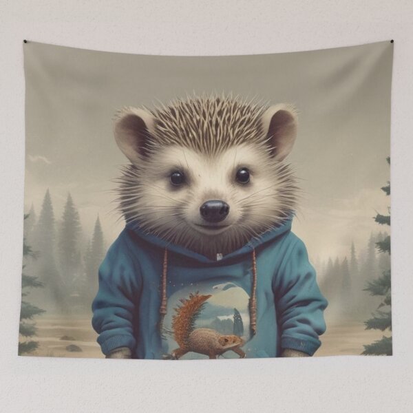 Item preview, Hedgehog in hoodie designed and sold by GasconyPassion.