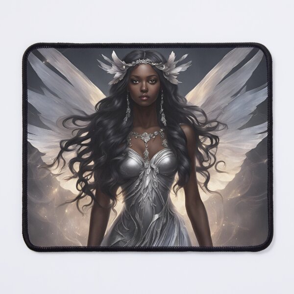 Item preview, Allegria, Dark Skinned Fairy, AI art Prints and stuff designed and sold by Smallfish1274.
