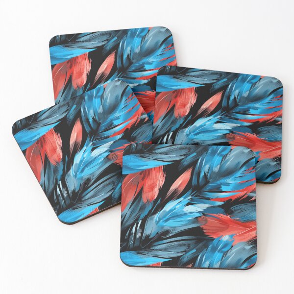 Item preview, Feather Texture Blue and Red designed and sold by nyasiabeier.