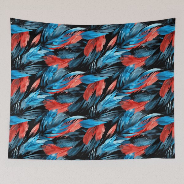 Item preview, Feather Texture Blue and Red designed and sold by nyasiabeier.
