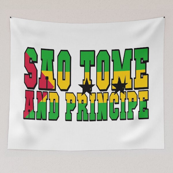 Item preview, Sao Tome and Principe Country Flag Typography designed and sold by TravelWish.
