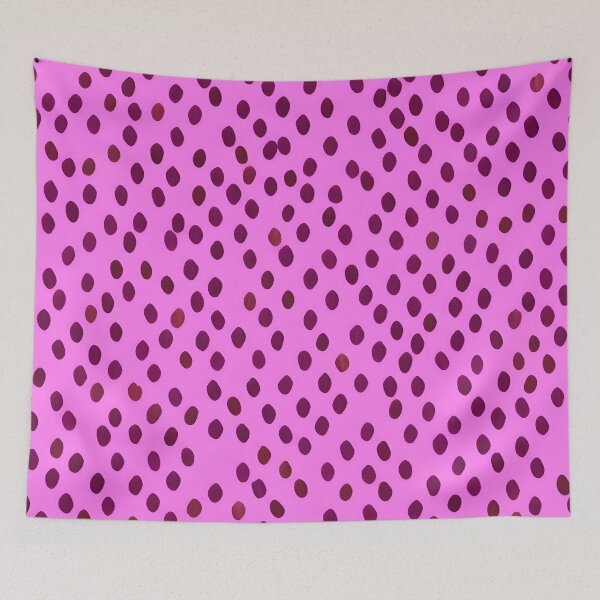 Item preview, Abstract Pink Polka Dot Dalmatian Pattern Maroon for Maximalist Eclectic Decor designed and sold by kathrynchill.