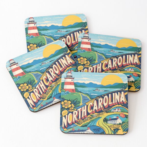 Item preview, North Carolina USA American Vintage Travel Tourism  designed and sold by TravelersGems.
