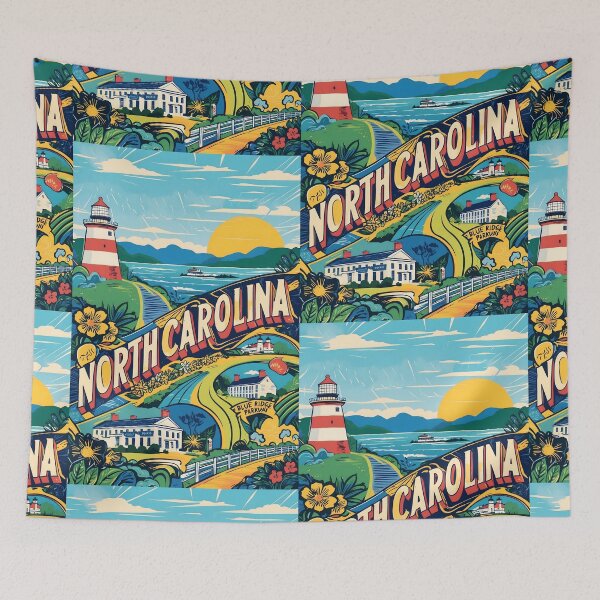 Item preview, North Carolina USA American Vintage Travel Tourism  designed and sold by TravelersGems.