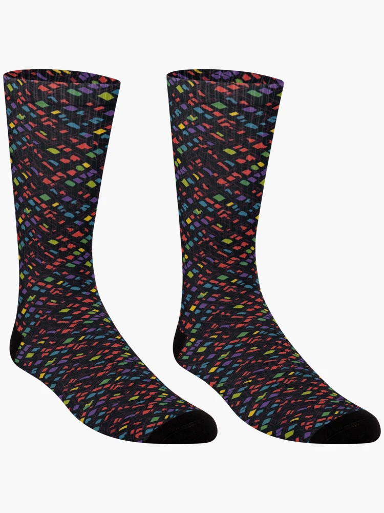 Thumbnail 3 of 5, Socks, Dynamic Color Block Pattern designed and sold by Daniel Haddad.