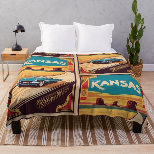 Item preview, Kansas USA American Vintage Travel Tourism  designed and sold by TravelersGems.