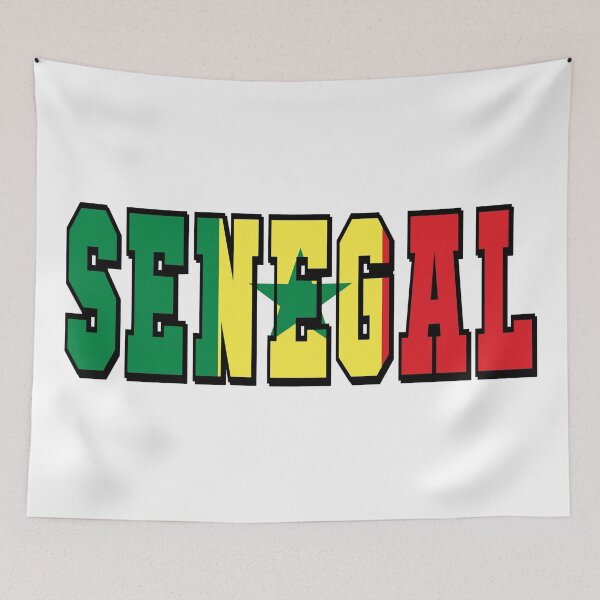 Item preview, Senegal Country Flag Typography designed and sold by TravelWish.
