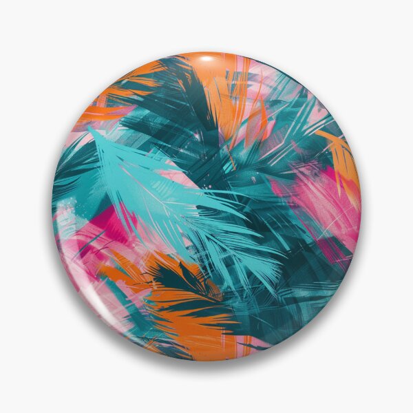 Item preview, Feather Texture Teal Orange and Pink designed and sold by nyasiabeier.