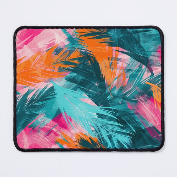 Item preview, Feather Texture Teal Orange and Pink designed and sold by nyasiabeier.