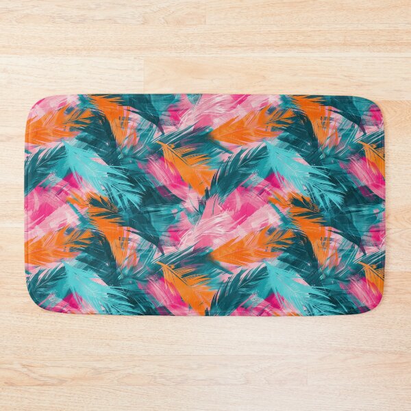 Item preview, Feather Texture Teal Orange and Pink designed and sold by nyasiabeier.