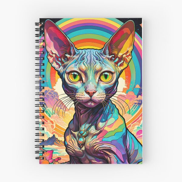 Artikelvorschau, Regenbogen-Sphinx-Katze entworfen und verkauft von JackrabbitPub.