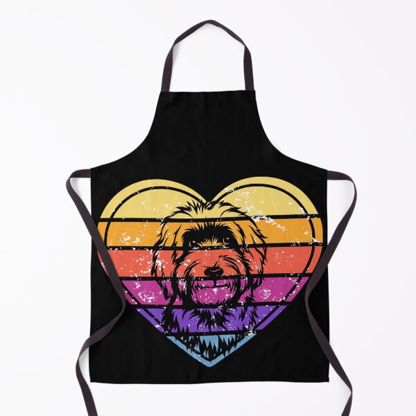 Item preview, Retro Sunset Cute Doodle Love Heart for all Doodle Dog Fans designed and sold by Izzjack.
