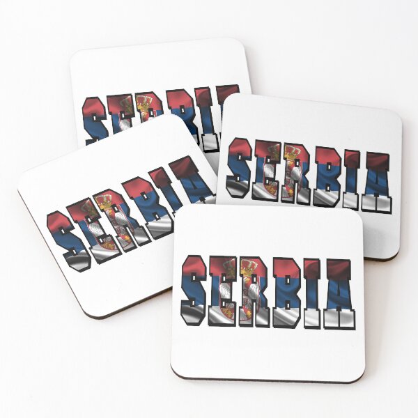 Item preview, Serbia Country Flag Typography designed and sold by TravelWish.