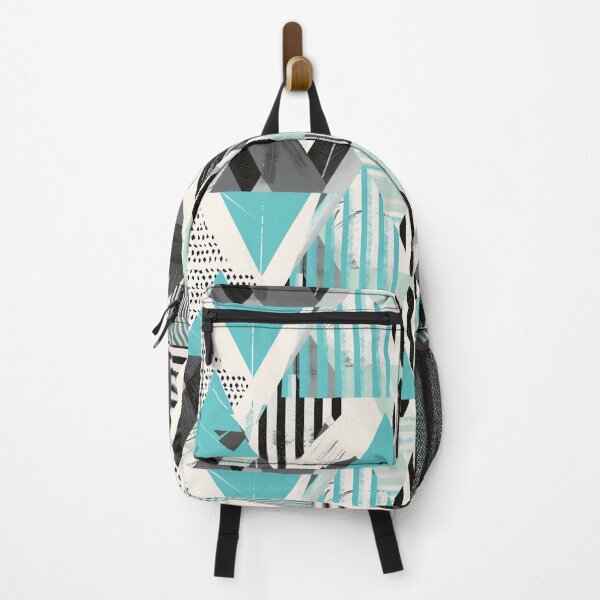 Item preview, Geometric Triangle Black White Blue designed and sold by nyasiabeier.