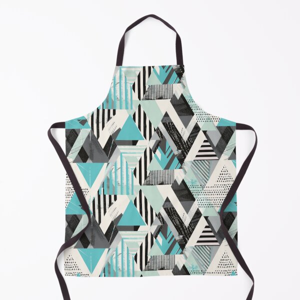 Item preview, Geometric Triangle Black White Blue designed and sold by nyasiabeier.