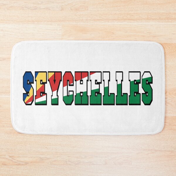 Item preview, Seychelles Country Flag Typography designed and sold by TravelWish.