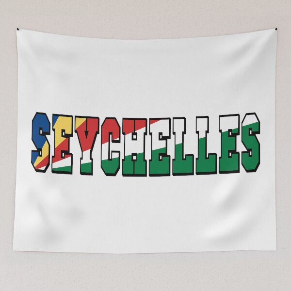 Item preview, Seychelles Country Flag Typography designed and sold by TravelWish.