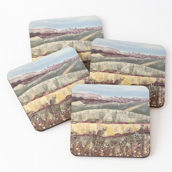 Item preview, Purple Fields with Flowers abstract floral landscape, modern landscape designed and sold by erikaspeirsart.