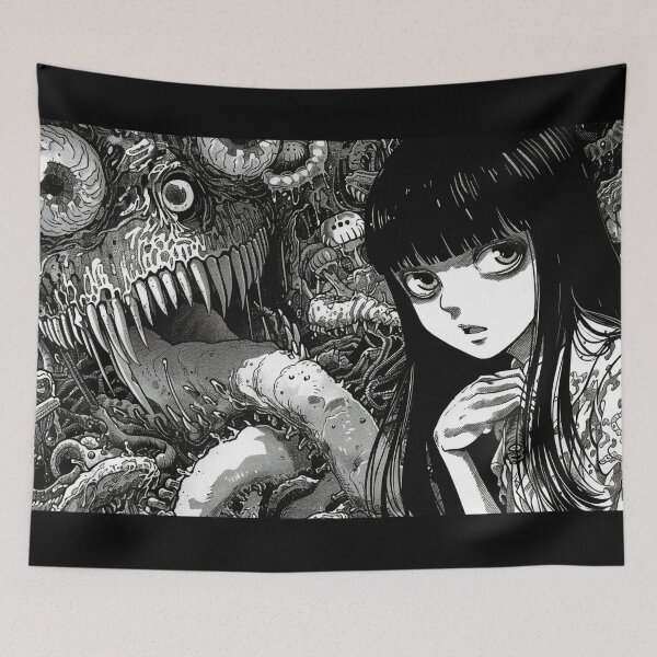 Item preview, whatever – black and white horror manga anime girl designed and sold by ForsakenFrames.