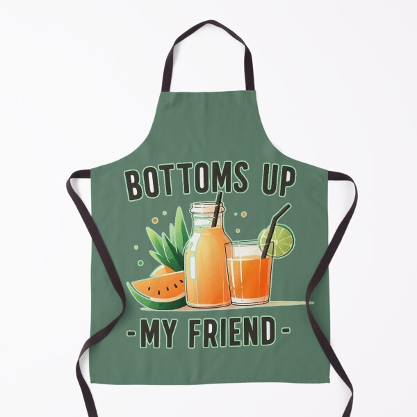 Item preview, Bottoms Up My Friend Funny Motto Watermelon Orange Juice Lime sliced Lime Straw designed and sold by Nanthanon.