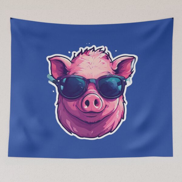 Item preview, Pig wearing sunglasses designed and sold by Planetporridge.