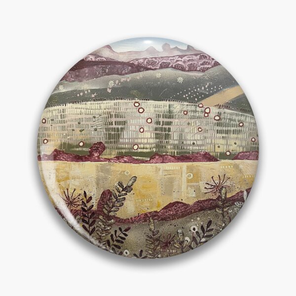 Item preview, Purple Fields with Flowers abstract floral landscape, modern landscape designed and sold by erikaspeirsart.