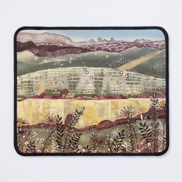 Item preview, Purple Fields with Flowers abstract floral landscape, modern landscape designed and sold by erikaspeirsart.