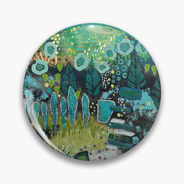 Item preview, Green scape modern abstract landscape, modern landscape design designed and sold by erikaspeirsart.