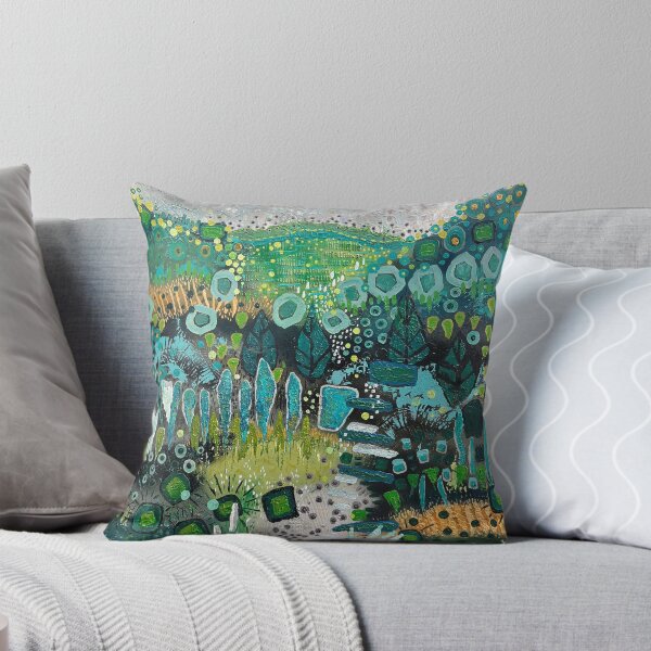 Item preview, Green scape modern abstract landscape, modern landscape design designed and sold by erikaspeirsart.
